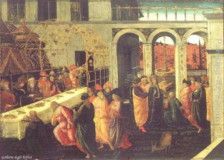 Jacopo Del Sellaio The Banquet of Ahasuerus